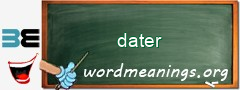 WordMeaning blackboard for dater